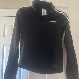 Adidas Women's Black Quarter-Zip Sweatshirt